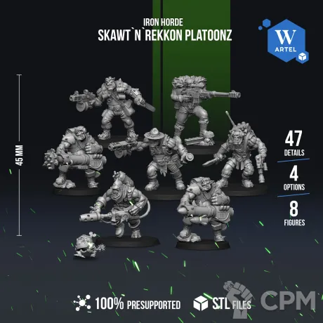 Описание картинки Skawt`n`Rekkon Platoonz от Manufactorum76 по цене 1 800руб | Свободный Рынок Миниатюр - СРМ