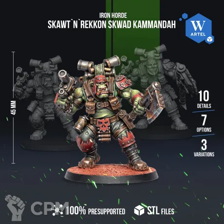 Описание картинки Skawt`n`Rekkon Skwad Kammandah от WebWay 3D по цене 450руб | Свободный Рынок Миниатюр - СРМ