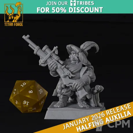 Описание картинки The Hobbit/Halfling Sniper от Barduck Miniatures по цене 219руб | Свободный Рынок Миниатюр - СРМ