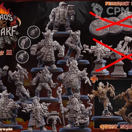 Описание картинки Magma Chaos Dwarf Team Part 2 от 3Д-Печка по цене 2 500руб | Свободный Рынок Миниатюр - СРМ
