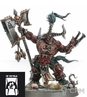 Описание картинки Exalted Deathbringer with Ruinous Axe от 3Д-Печка по цене 350руб | Свободный Рынок Миниатюр - СРМ