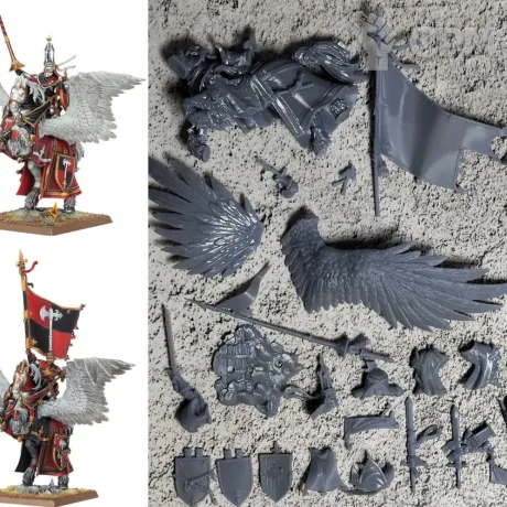 Описание картинки Lord on Royal Pegasus/Battle Standard Bearer on Royal Pegasus от 3Д-Печка по цене 800руб | Свободный Рынок Миниатюр - СРМ