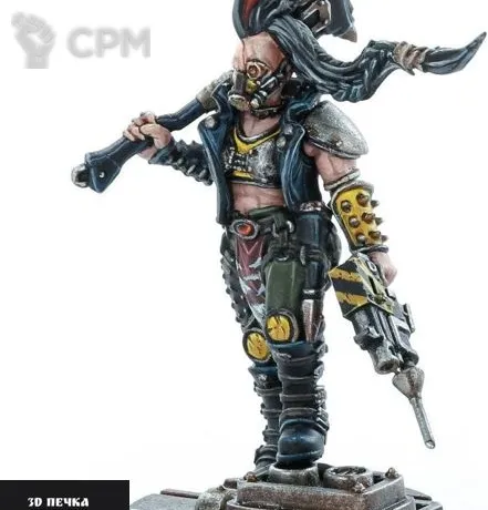 Описание картинки Escher Champion with Power Hammer от 3Д-Печка по цене 200руб | Свободный Рынок Миниатюр - СРМ
