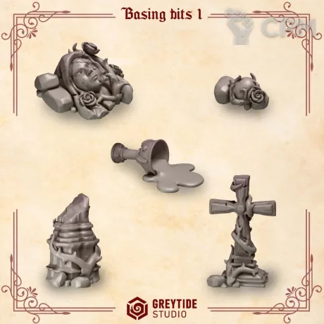 Описание картинки Crimson Lords: Basing decor 1 от 3Д-Печка по цене 300руб | Свободный Рынок Миниатюр - СРМ