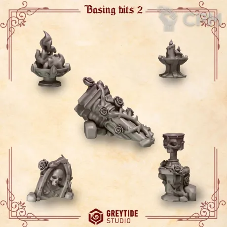 Описание картинки Crimson Lords: Basing decor 2 от 3Д-Печка по цене 300руб | Свободный Рынок Миниатюр - СРМ