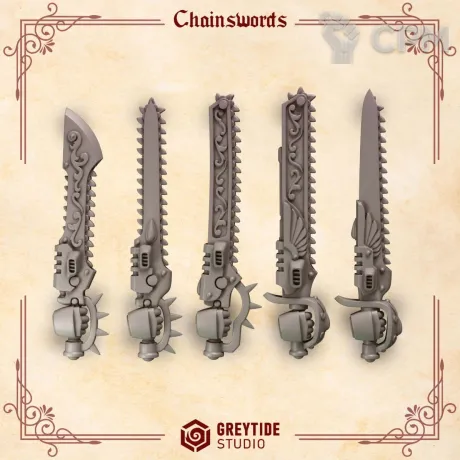 Описание картинки Crimson Lords: Chainsword от 3Д-Печка по цене 300руб | Свободный Рынок Миниатюр - СРМ