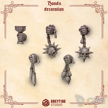 Описание картинки Crimson Lords: Hands Decoration от 3Д-Печка по цене 150руб | Свободный Рынок Миниатюр - СРМ