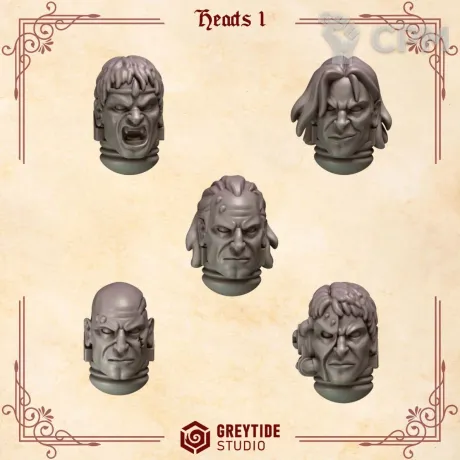 Описание картинки Crimson Lords: Heads 1 от 3Д-Печка по цене 150руб | Свободный Рынок Миниатюр - СРМ