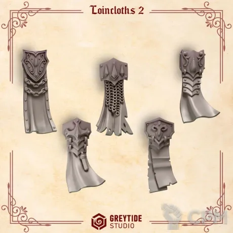 Описание картинки Crimson Lords: Loincloths 2 от 3Д-Печка по цене 150руб | Свободный Рынок Миниатюр - СРМ