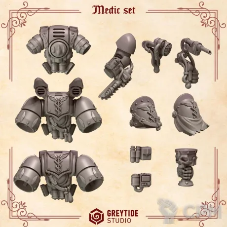 Описание картинки Crimson Lords: Medic set от 3Д-Печка по цене 500руб | Свободный Рынок Миниатюр - СРМ