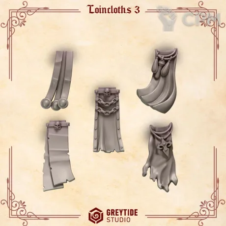 Описание картинки Crimson Lords: Loincloths 3 от 3Д-Печка по цене 150руб | Свободный Рынок Миниатюр - СРМ
