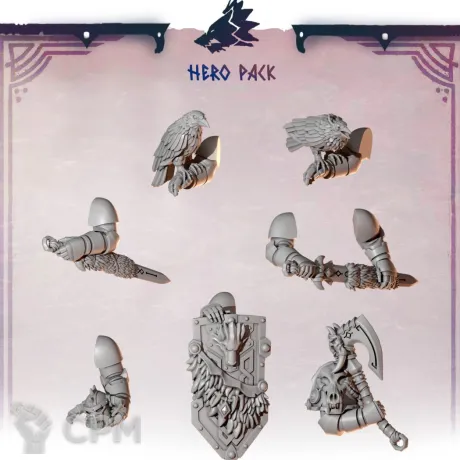 Описание картинки Primal Hounds: Hero Pack от 3Д-Печка по цене 350руб | Свободный Рынок Миниатюр - СРМ