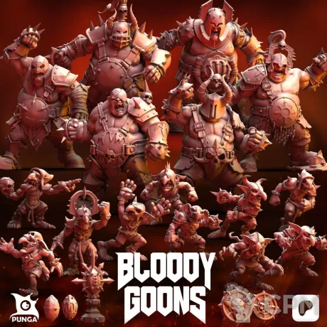 Описание картинки Bloody Goons Full Team от 3Д-Печка по цене 2 000руб | Свободный Рынок Миниатюр - СРМ