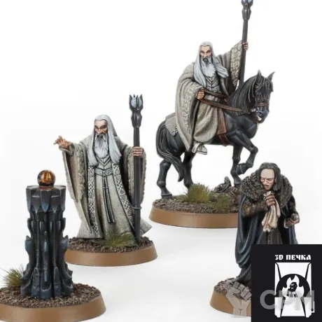 Описание картинки Saruman the White &amp; Gríma от 3Д-Печка по цене 500руб | Свободный Рынок Миниатюр - СРМ