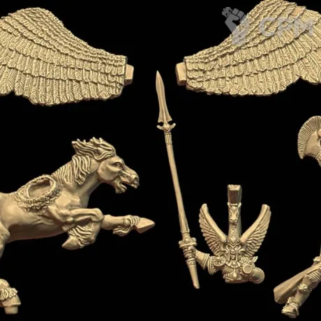 Описание картинки High Elf Noble on a Pegasus 5th Ed от 3Д-Печка по цене 700руб | Свободный Рынок Миниатюр - СРМ