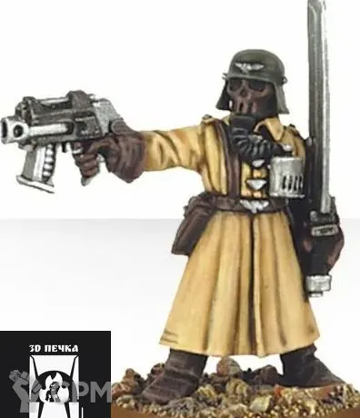 Описание картинки Steel Legion Lieutenant (Вариант 1) от 3Д-Печка по цене 150руб | Свободный Рынок Миниатюр - СРМ