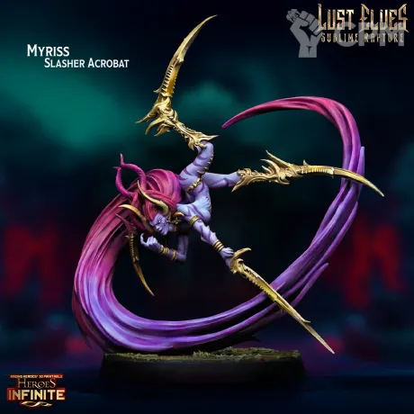 Описание картинки Myriss Slasher Acrobat от WebWay 3D по цене 350руб | Свободный Рынок Миниатюр - СРМ