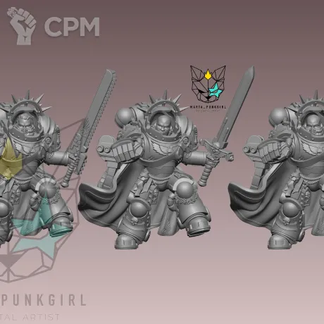 Описание картинки Captain in Gravis Armour от Tridax Forge по цене 100руб | Свободный Рынок Миниатюр - СРМ