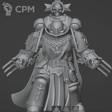 Описание картинки Black Templars Capitan от MrMetalHorror по цене 350руб | Свободный Рынок Миниатюр - СРМ