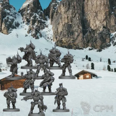 Описание картинки Space Wolves Incursor Squad от MrMetalHorror по цене 1 000руб | Свободный Рынок Миниатюр - СРМ
