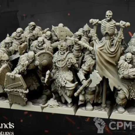 Описание картинки Grave Guard / Barrow Guard /Deathrattle Skeletons  - 20 Штук от MrMetalHorror по цене 2 000руб | Свободный Рынок Миниатюр - СРМ