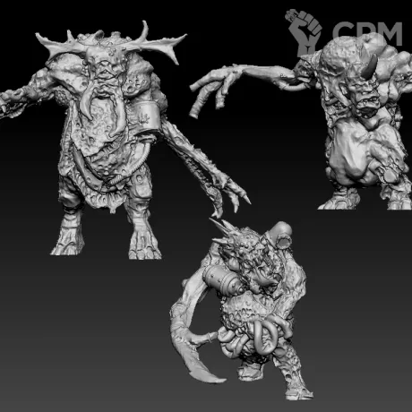 Описание картинки Nurgle spawn / plague ogres от MrMetalHorror по цене 1 200руб | Свободный Рынок Миниатюр - СРМ