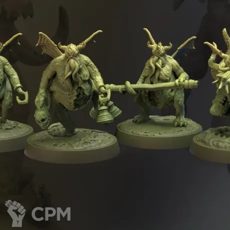 Описание картинки 4 Chaos spawns / Nurgle spawns от MrMetalHorror по цене 800руб | Свободный Рынок Миниатюр - СРМ