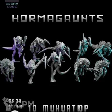Описание картинки Hormagaunts от DREAMCUBE по цене 680руб | Свободный Рынок Миниатюр - СРМ
