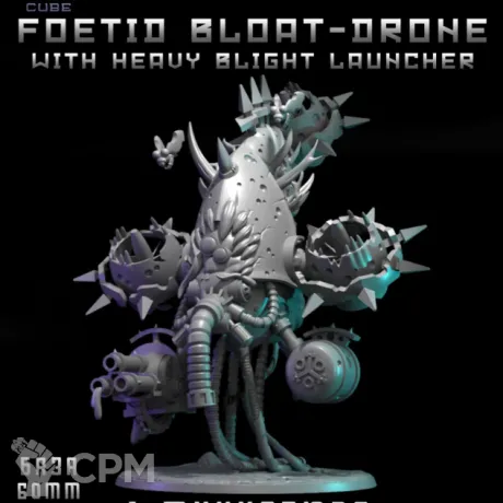 Описание картинки Foetid Bloat-drone with Heavy Blight Launcher от DREAMCUBE по цене 700руб | Свободный Рынок Миниатюр - СРМ