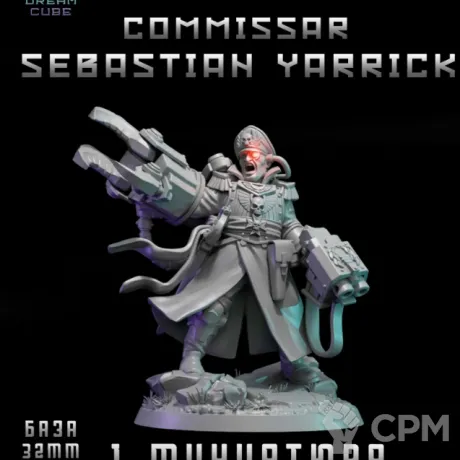 Описание картинки Commissar Sebastian Yarrick от DREAMCUBE по цене 280руб | Свободный Рынок Миниатюр - СРМ