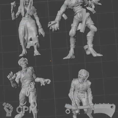 Описание картинки Deadwalker Zombies - 4 Штуки от MrMetalHorror по цене 250руб | Свободный Рынок Миниатюр - СРМ