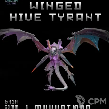 Описание картинки Winged Hive Tyrant от DREAMCUBE по цене 1 050руб | Свободный Рынок Миниатюр - СРМ