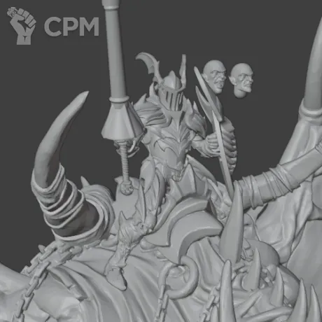 Описание картинки Vampire Lord on Zombie Dragon от MrMetalHorror по цене 3 500руб | Свободный Рынок Миниатюр - СРМ