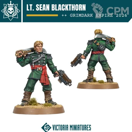 Описание картинки Lt. Sean Blackthorn от Manufactorum76 по цене 160руб | Свободный Рынок Миниатюр - СРМ