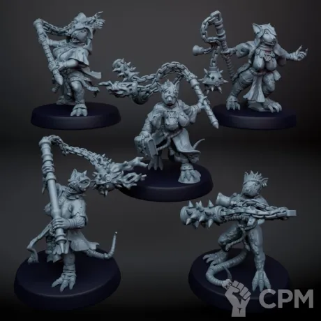 Описание картинки Skaven/Rat Fanatics от Barduck Miniatures по цене 1 259руб | Свободный Рынок Миниатюр - СРМ