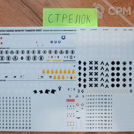 Описание картинки Space Marine Infantry Transfer Sheet от CTPEJIOK по цене 800руб | Свободный Рынок Миниатюр - СРМ