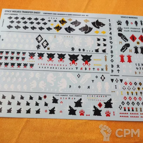 Описание картинки Space Wolves Transfer Sheet от aldger по цене 500руб | Свободный Рынок Миниатюр - СРМ