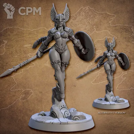 Описание картинки Fantasy Pin-up. Валькирья от Подземный человек по цене 320руб | Свободный Рынок Миниатюр - СРМ