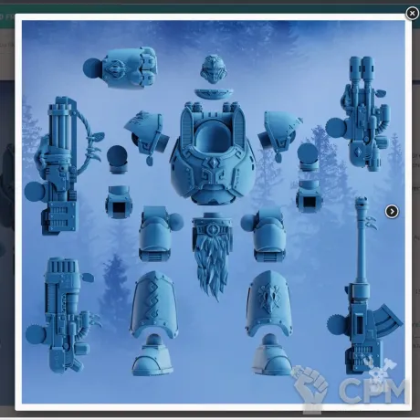 Описание картинки Space Wolves Relic Contemptor Dreadnought от MrMetalHorror по цене 1 400руб | Свободный Рынок Миниатюр - СРМ