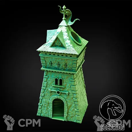 Описание картинки Ranger Dice tower/Башня для кубов от Studio Cockatoo по цене 2 750руб | Свободный Рынок Миниатюр - СРМ