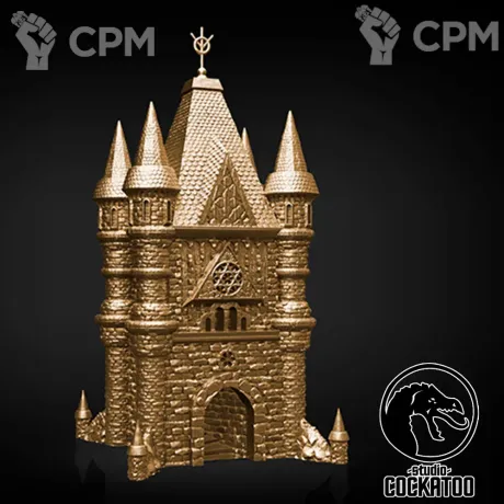 Описание картинки Cleric Dice tower/Башня для кубов от Studio Cockatoo по цене 2 750руб | Свободный Рынок Миниатюр - СРМ