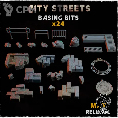 Описание картинки City Streets Basing Bits от Studio Cockatoo по цене 600руб | Свободный Рынок Миниатюр - СРМ