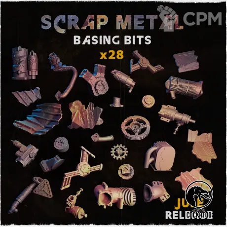 Описание картинки Scrap Metal Basing Bits от Studio Cockatoo по цене 800руб | Свободный Рынок Миниатюр - СРМ
