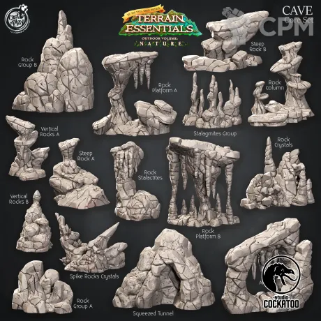 Описание картинки Cave Core Set от Studio Cockatoo по цене 5 100руб | Свободный Рынок Миниатюр - СРМ