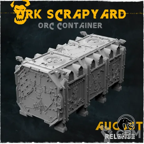 Описание картинки Orc Scrapyard - Conteiner от Studio Cockatoo по цене 800руб | Свободный Рынок Миниатюр - СРМ
