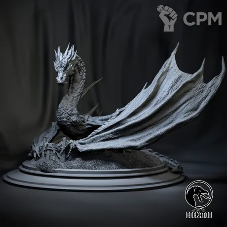 Описание картинки Smaug от Studio Cockatoo по цене 11 000руб | Свободный Рынок Миниатюр - СРМ