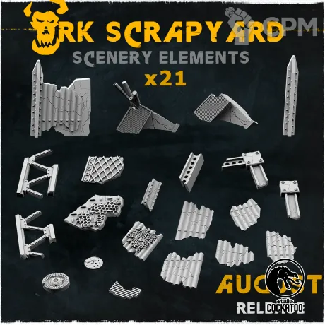 Описание картинки Ork Scrapyard от Studio Cockatoo по цене 800руб | Свободный Рынок Миниатюр - СРМ