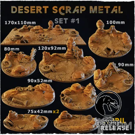 Описание картинки Desert Scrap Metal от Studio Cockatoo по цене 3 850руб | Свободный Рынок Миниатюр - СРМ
