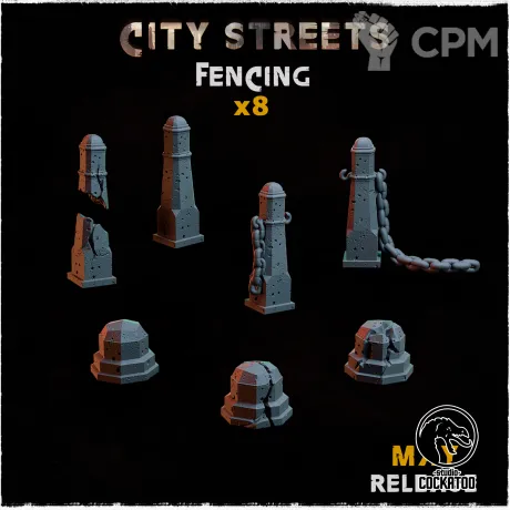 Описание картинки City Streets Fencing от Studio Cockatoo по цене 200руб | Свободный Рынок Миниатюр - СРМ