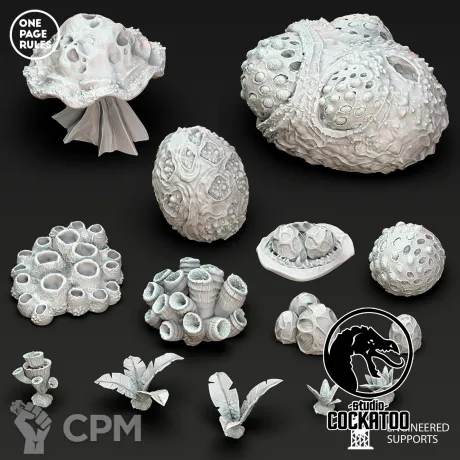Описание картинки Инопланетный улей Scatter Terrain от Studio Cockatoo по цене 1 120руб | Свободный Рынок Миниатюр - СРМ